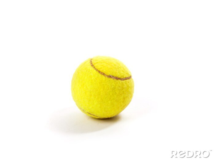 Fotobehang Tennisbal 3D op witte achtergrond