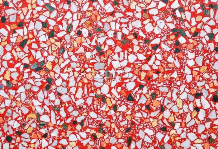 Fotobehang Terrazzo in roodtinten