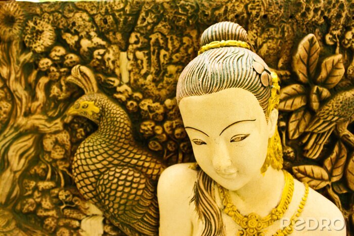 Fotobehang Thaise sculptuur