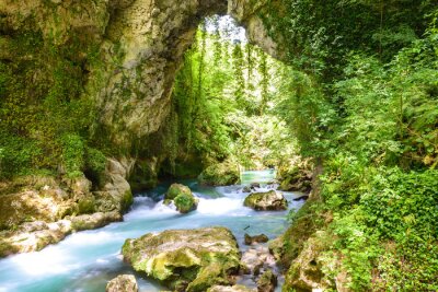 Fotobehang Theogefiro (God's Bridge) in Lithino, Griekenland