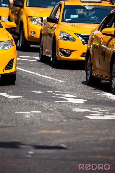 Fotobehang Times Square met taxi's