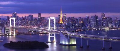 Fotobehang Tokio bij nacht