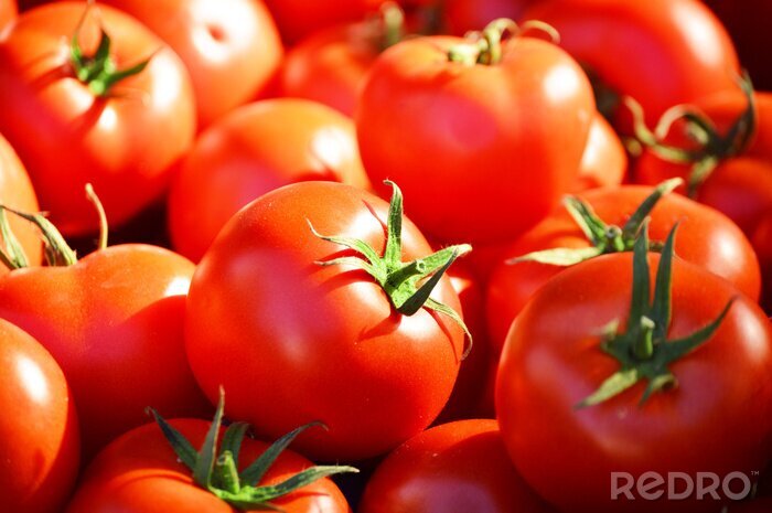 Fotobehang Tomaten op macroschaal