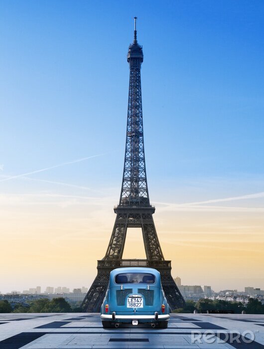 Fotobehang Tour Eiffel et Tourisme