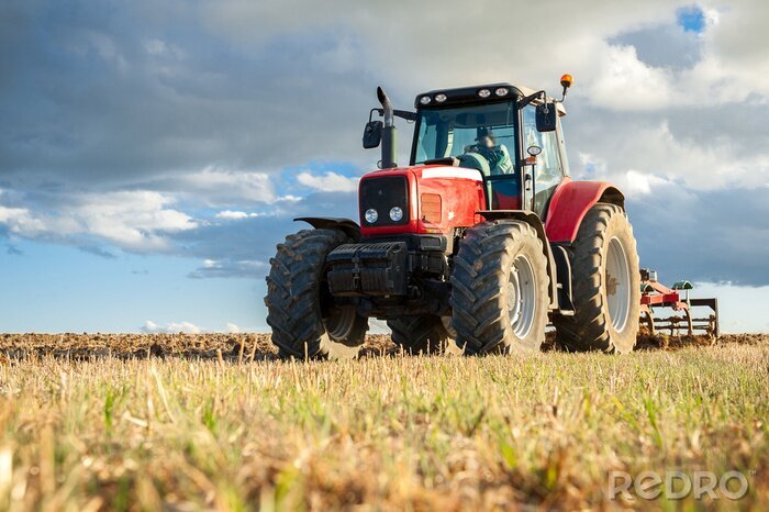 Fotobehang tractor agrícola