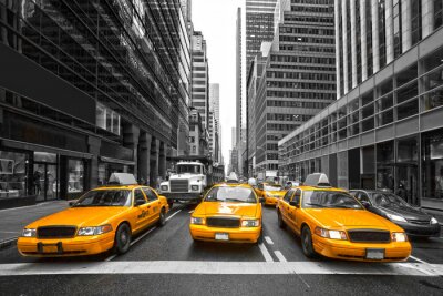 Traditionele New York City taxi's