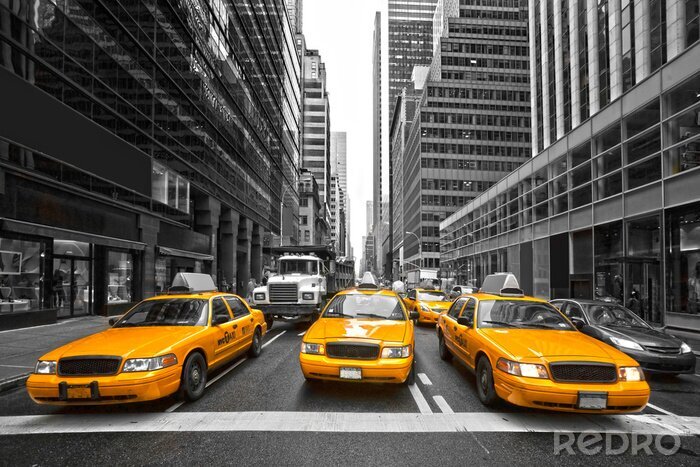 Fotobehang Traditionele New York City taxi's