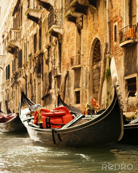 Fotobehang Traditionele Venetië gondelrit