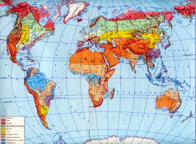 Fotobehang Traditionele weergave van wereldkaart
