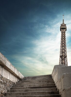 Fotobehang Trap naar de Eiffeltoren