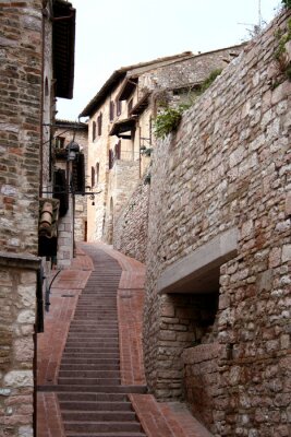 Fotobehang Trap Street - Assisi, Italië