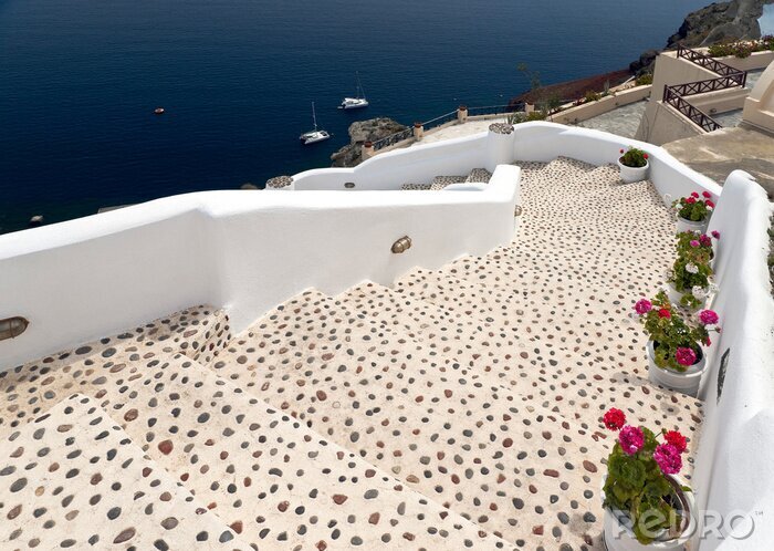 Fotobehang Trappen en de zee