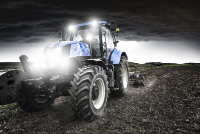 Fotobehang Travail de nuit avant l'orage