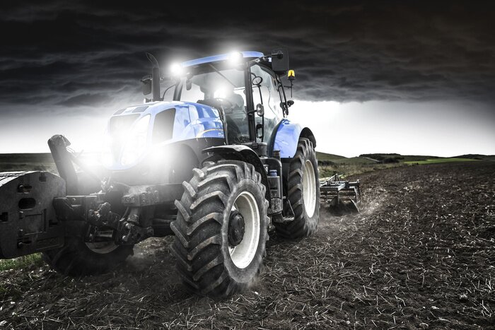 Fotobehang Travail de nuit avant l'orage