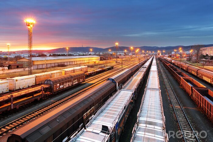 Fotobehang Treinvracht - Cargo spoorwegindustrie