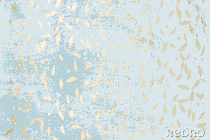 Fotobehang Trendy Chic Pastelkleurige achtergrond met goudfolie geometrische vormen. Abstracte ongebruikelijke texturen voor behang, bruiloft uitnodigingskaarten, visitekaartjes, mode headers, decoratie-elemente