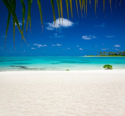 Fotobehang Tropisch strandlandschap op de Malediven