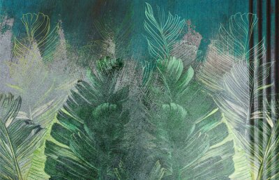 Fotobehang Tropische bladeren