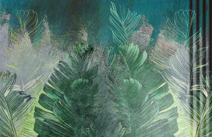 Fotobehang Tropische bladeren