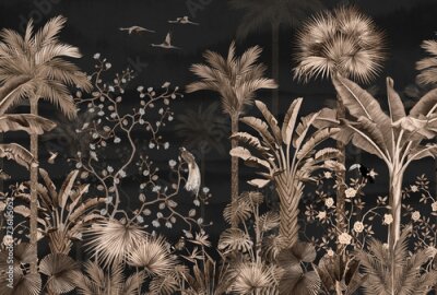 Fotobehang Tropische planten van de monsterapalm