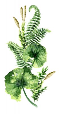 Tropische planten verticale illustratie