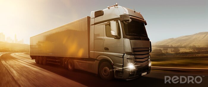 Fotobehang Truck Panorama