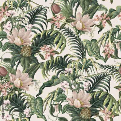 Fotobehang Tuin van wilde bloemen in de zomer