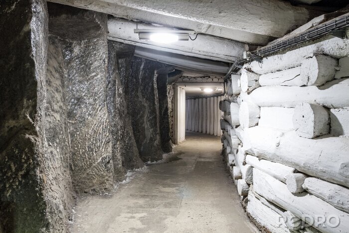 Fotobehang Tunnel in een mijn