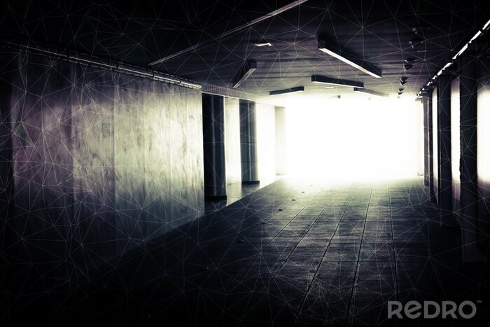 Fotobehang Tunnel in moderne architectuur