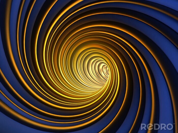 Fotobehang Tunnel met een gouden accent