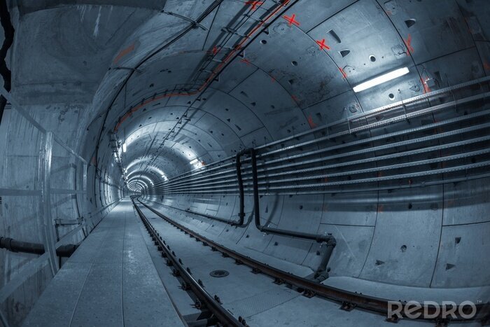 Fotobehang Tunnel met kabels