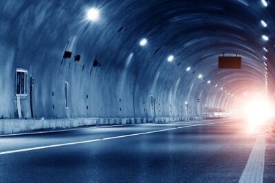 Fotobehang Tunnel met licht