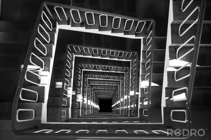 Fotobehang Tunnel met trap