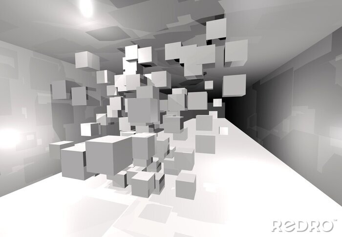 Fotobehang Tunnel met vaste deeltjes