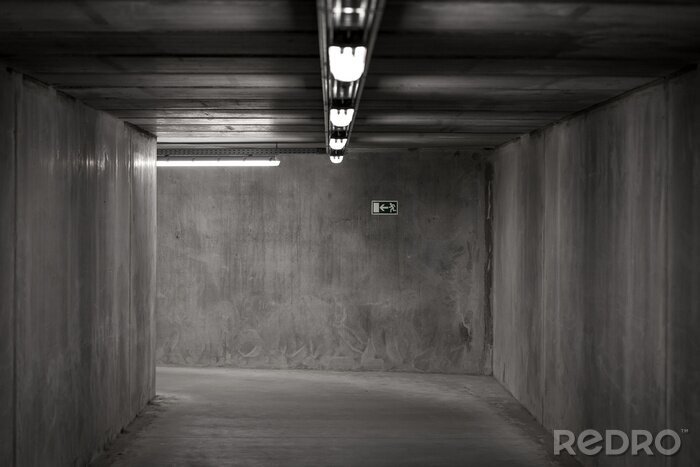 Fotobehang Tunnel van een ondergrondse gang