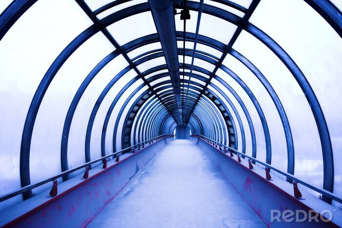 Fotobehang Tunnel van marineblauwe boog