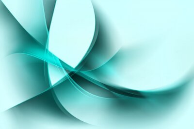 Fotobehang Turquoise abstractie op lichte achtergrond
