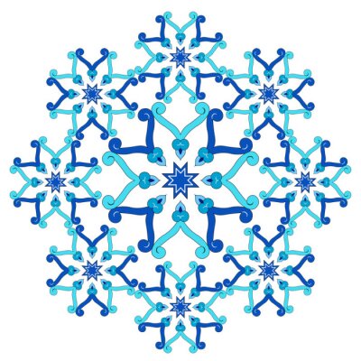 Fotobehang Turquoise-blauw geometrisch patroon