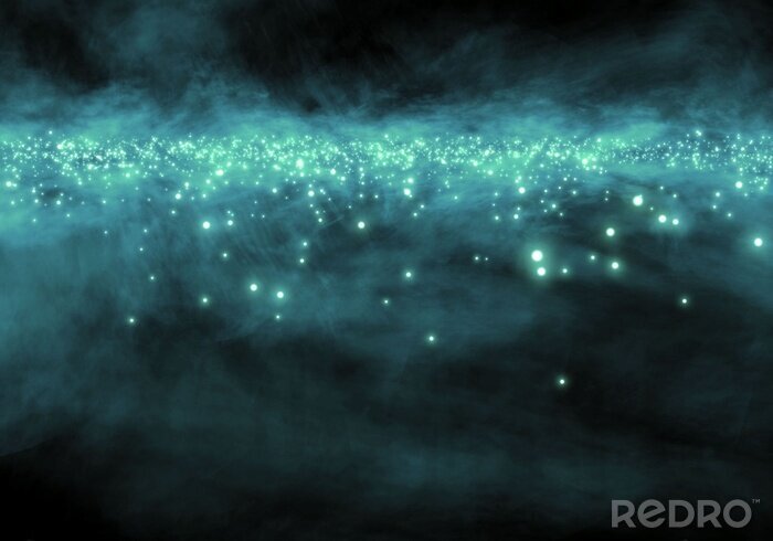 Fotobehang Turquoise galaxy
