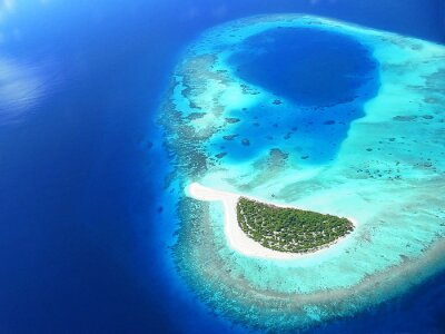 Fotobehang Turquoise zee en eiland