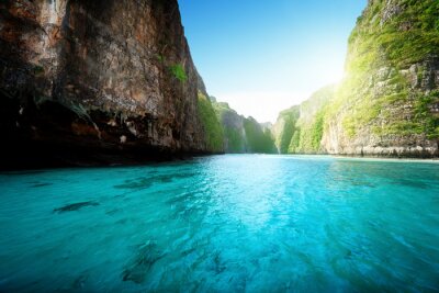 Fotobehang Turquoise zee in Thailand
