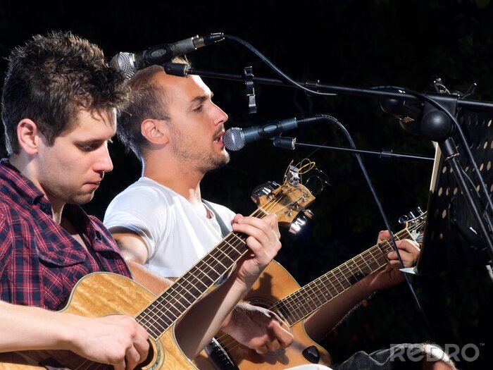 Fotobehang Twee gitaristen