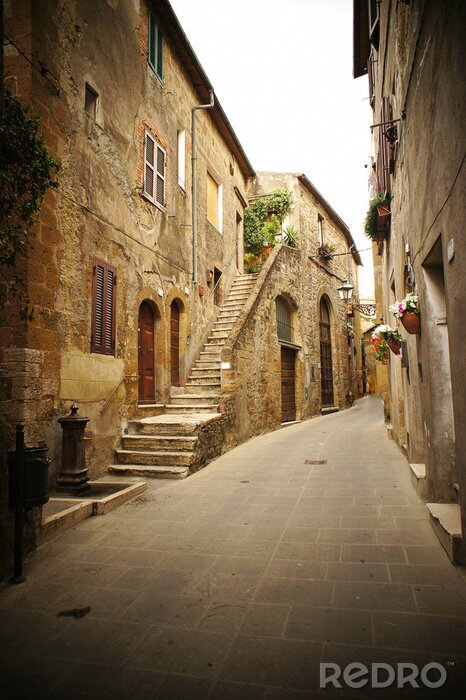 Fotobehang typisch Italiaanse smalle straat