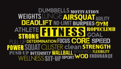 Fotobehang Typografie voor fitnessclub