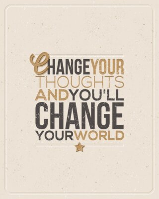 Typografisch citaat op retro illustratie