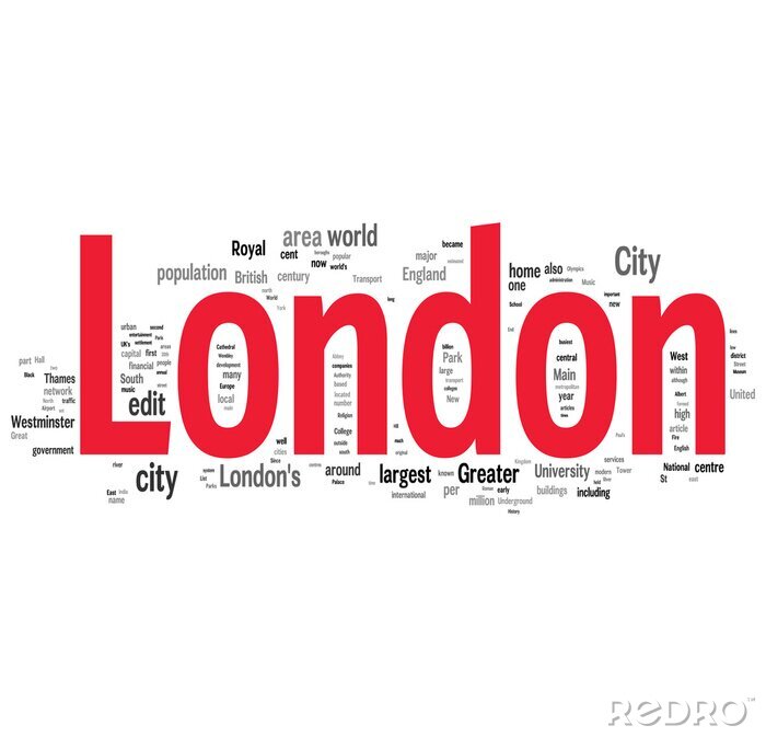 Fotobehang Typografisch patroon met Londen