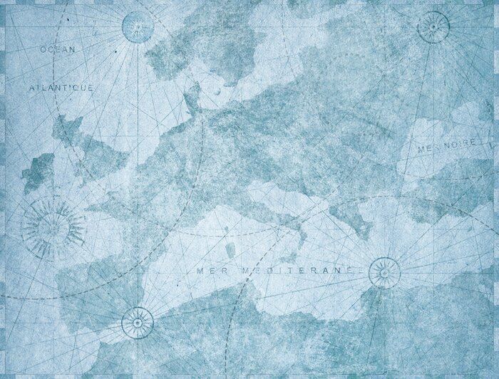 Fotobehang Uitstekende kaart van Europa