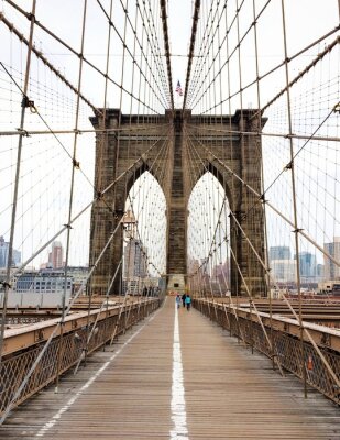 Fotobehang Uitzicht op Brooklyn Bridge