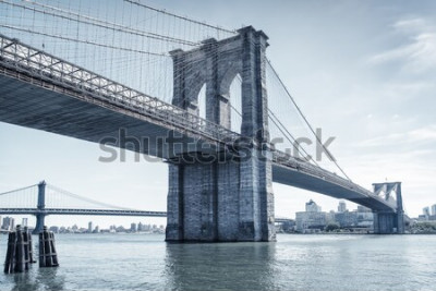 Fotobehang Uitzicht op de Brooklyn Bridge in New York