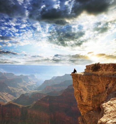 Fotobehang Uitzicht op de Grand Canyon van bovenaf